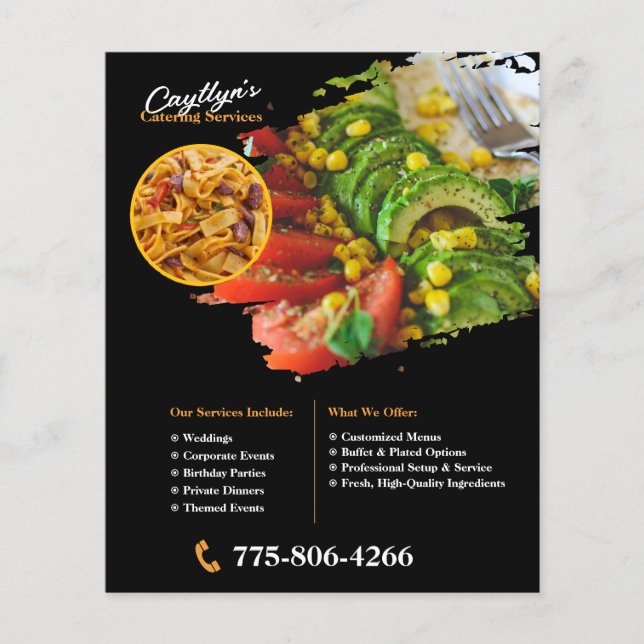 Private Catering Services Custom Flyer (Front)