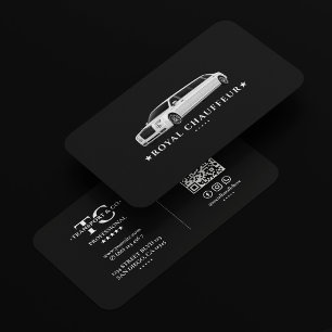 Private Chauffeur Luxury VIP Transport Black Business Card