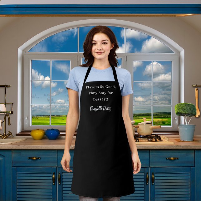 Private chef black white fun humour apron (Creator Uploaded)