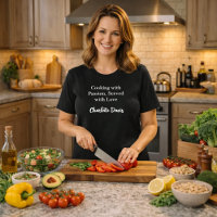Private chef black white script slogan