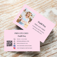 Private chef pink photo slogan love QR code