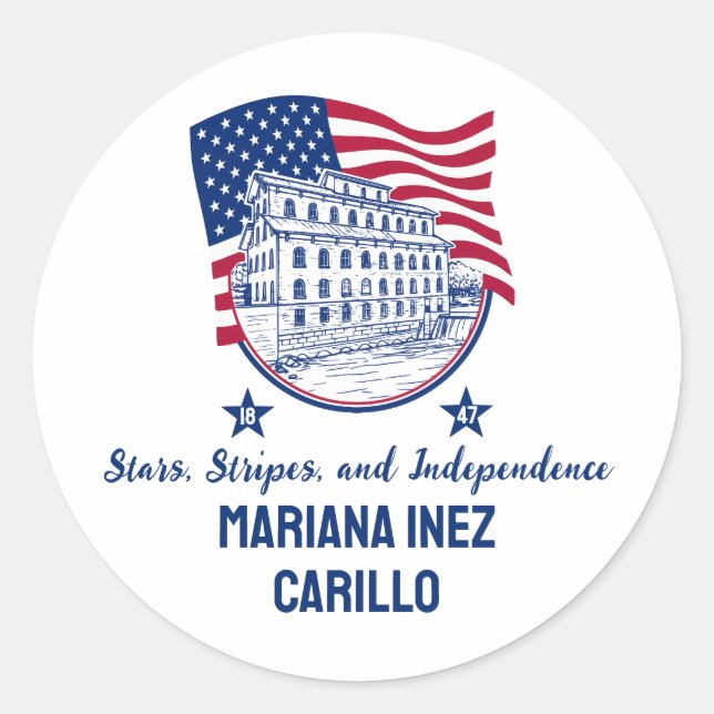 Private Client Independence Day Classic Round  Sticker (Front)