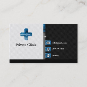Private Clinic Doctor Medical Medicine First Aid Business Card