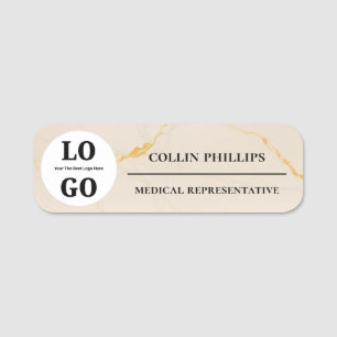 Private Clinic Staff Name Tag Custom Logo