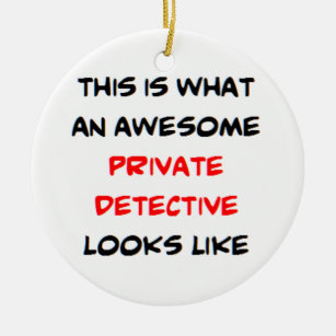 private detective, awesome ceramic tree decoration