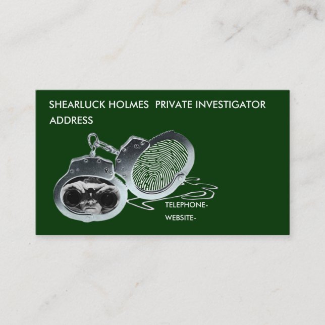 Private Detective Business Card (Front)