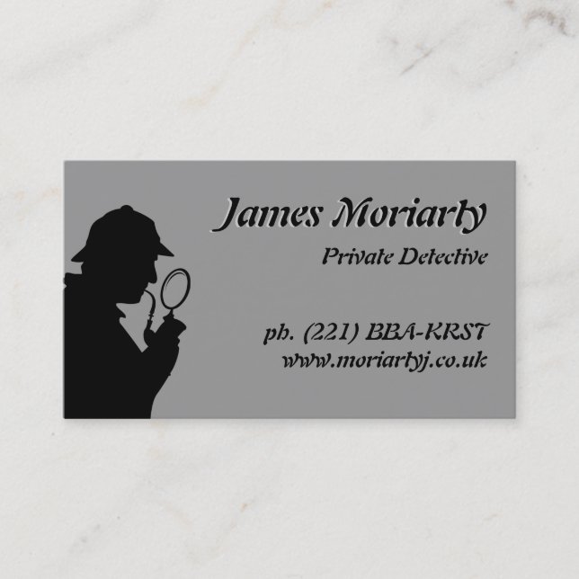 Private Detective/Investigator Business Card (Front)