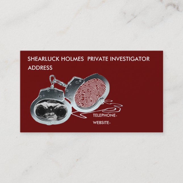 Private Eye Business Card (Front)
