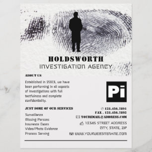 Private Eye Design, Private Detective Investigator Flyer