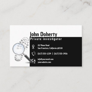 Private Investigat   Detective Professional Business Card