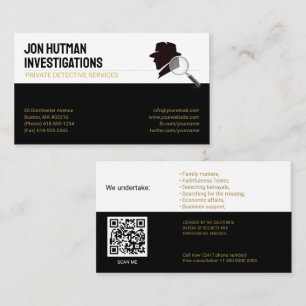 Private Investigat   Detective Professional Business Card
