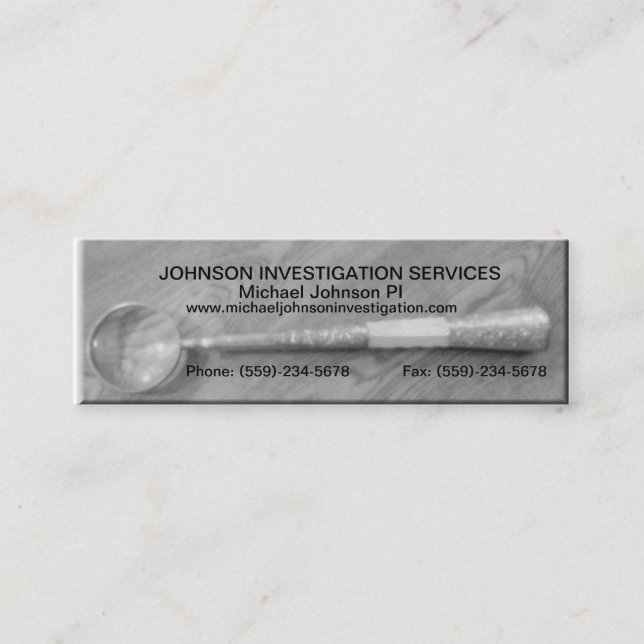 Private Investigation Business Card (Front)