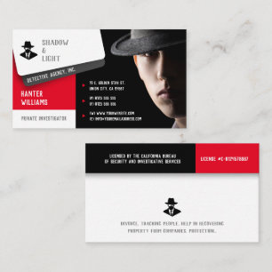 Private Investigations   Detective Professional Bu Business Card