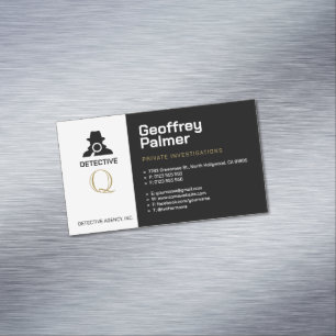 Private Investigations Detective Professional Magnetic Business Card