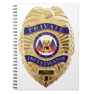 Private Investigator Badge Notebook