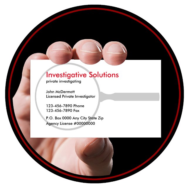 Private Investigator Business Cards (Creator Uploaded)