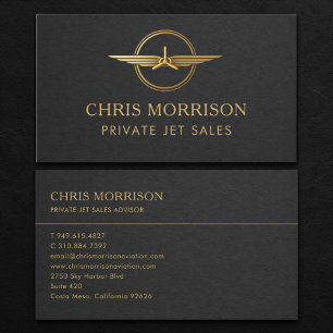 Private Jet Aeroplane Aviation Business Card