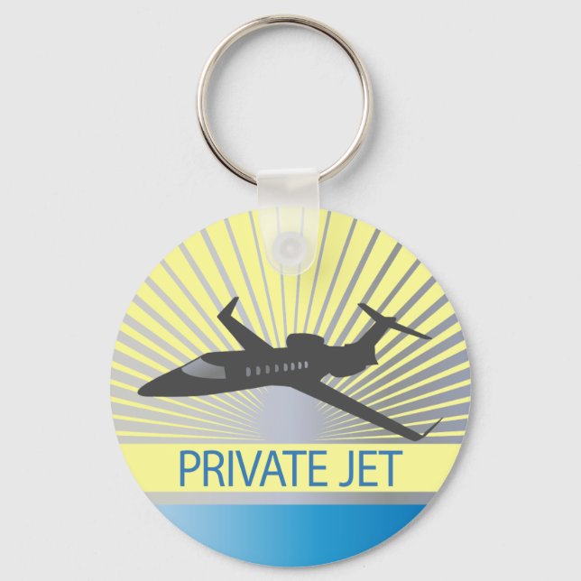 Private Jet Aircraft Key Ring (Front)