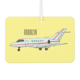 Private jet cartoon illustration car air freshener