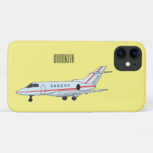 Private jet cartoon illustration Case-Mate iPhone case