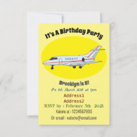 Private jet cartoon illustration