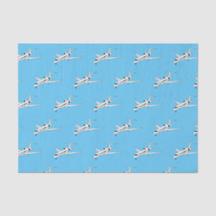 Private jet cartoon illustration tissue paper