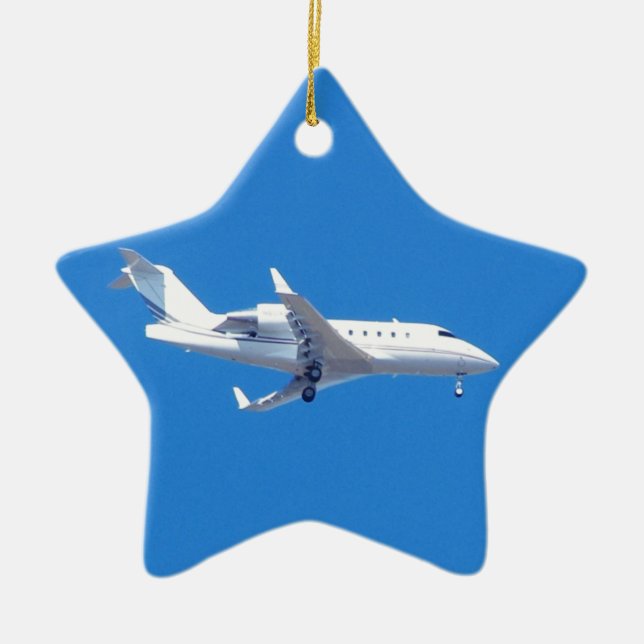 Private jet. ceramic tree decoration (Front)