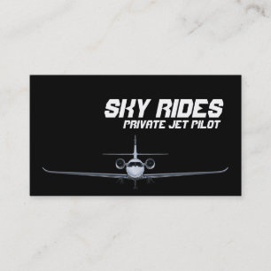 Private Jet Plane Pilot Sale Business Card