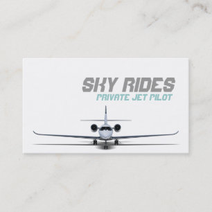 Private Jet Plane Pilot Sale Business Card