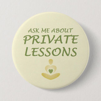 private lessons 7.5 cm round badge