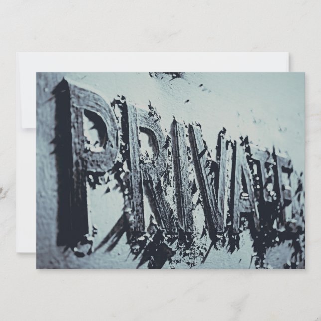 Private Male's Men's Party Invitation (Front)