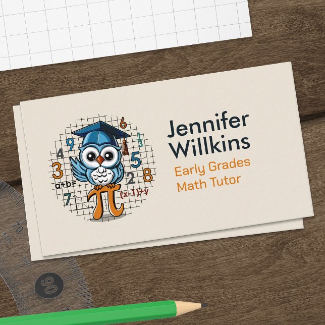 Private Math Tutor - Early grades, elementary Business Card (Creator Uploaded)
