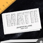 Private Math Tutor - Mathematics Educator Business Card<br><div class="desc">Private Math Tutor - Mathematics Educator Business Card</div>