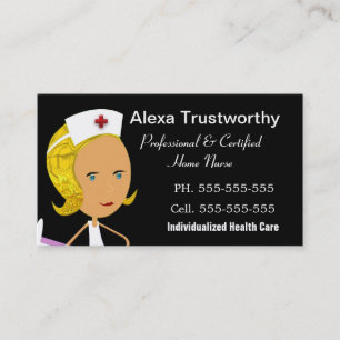 Private Nurse Professional 3.5" x 2.0" Business Card