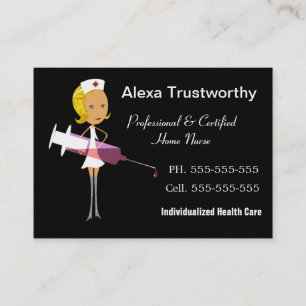 Private Nurse Professional Large Business Card