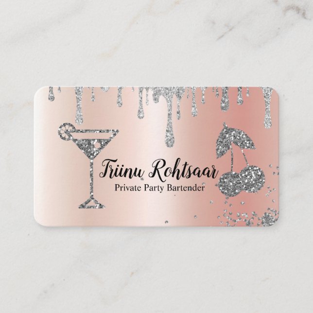 Private Party Bartender Business Card (Front)