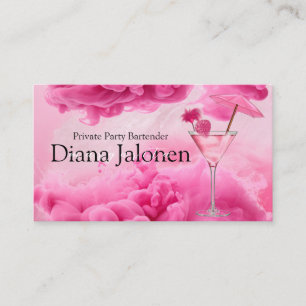 Private Party Bartender Business Card