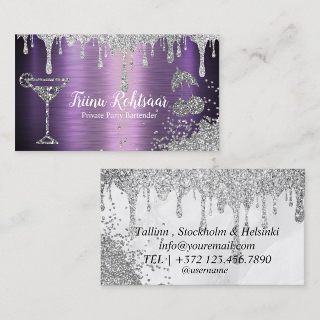 Private Party Bartender Business Card (Front/Back)