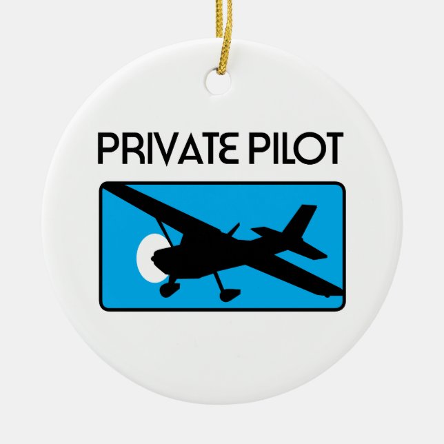 Private Pilot Ceramic Tree Decoration (Front)