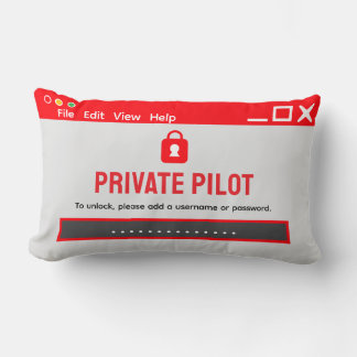 Private Pilot “Password Required” Throw Pillow