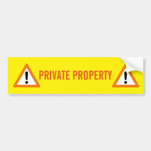 PRIVATE PROPERTY BUMPER STICKER