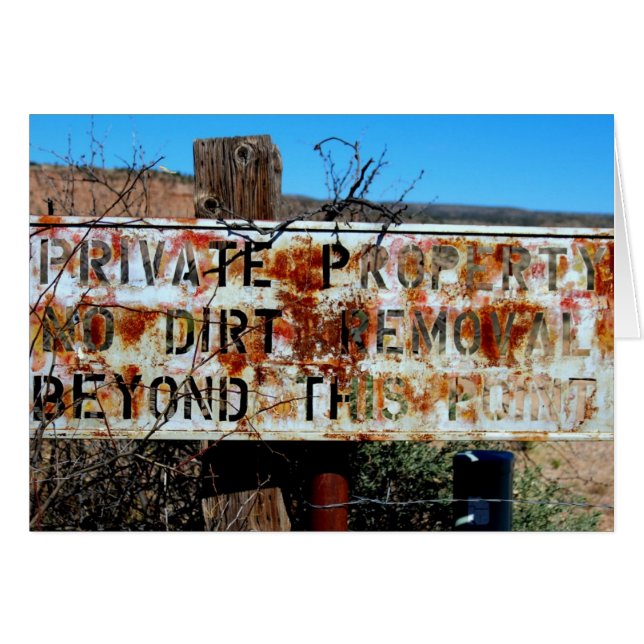 private property card (Front Horizontal)