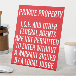 Private Property Know Your Rights Pedestal Sign