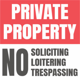 Private Property No Soliciting