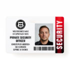 Private Security Guard Officer ID Photo Logo Red