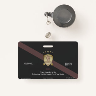 Private Security Service ID Badge