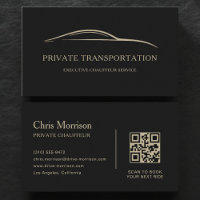 Private Transportation QR Code Black & Gold
