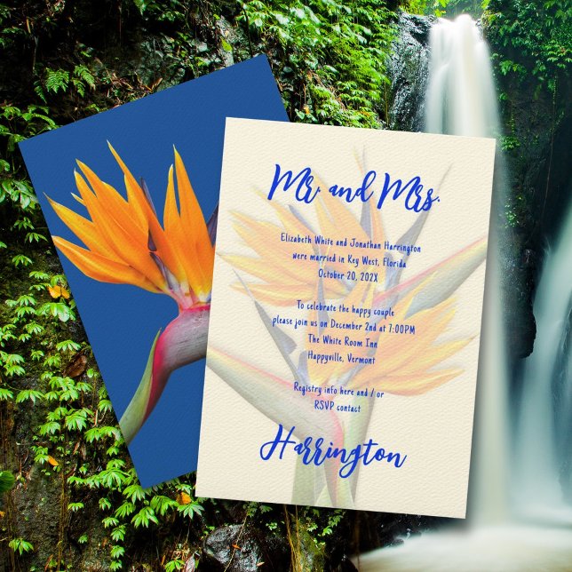 Private Wedding Bird of Paradise Flowers Party Invitation (Creator Uploaded)