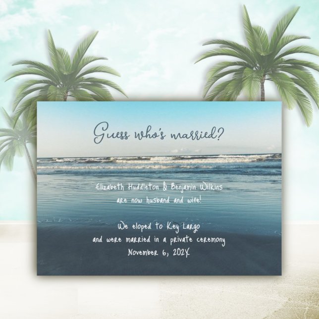 Private Wedding Ocean Marriage Announcement (Creator Uploaded)