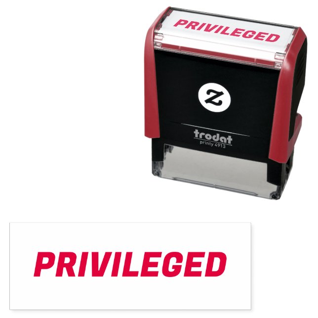 Privileged Confidential Custom Self-Inking Stamp (In Situ)